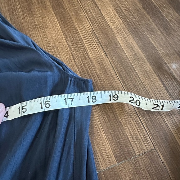 Ramy Brook Audrey Smocked Midi Dress Navy sleeveless current style sz M A0117302 - Picture 3 of 5